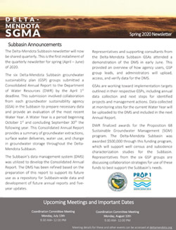 Delta Mendota SGMA Newsletter Spring 2020