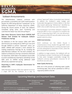 Delta Mendota SGMA Newsletter Quarter 2 2023